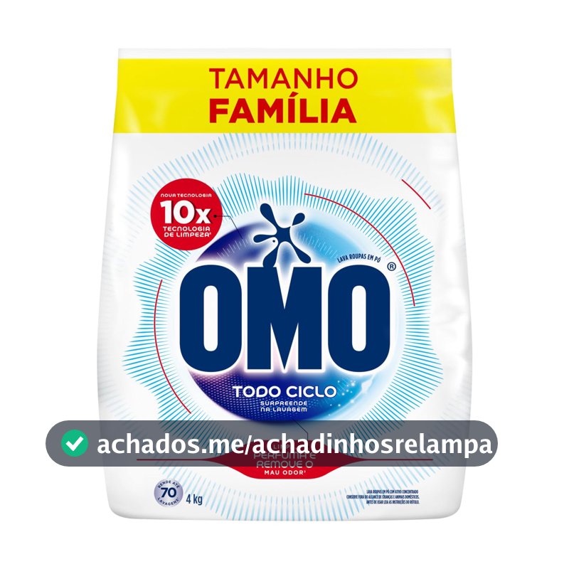 Lava-Roupas em Pó Omo Todo Ciclo, Tamanho Família, 4kg