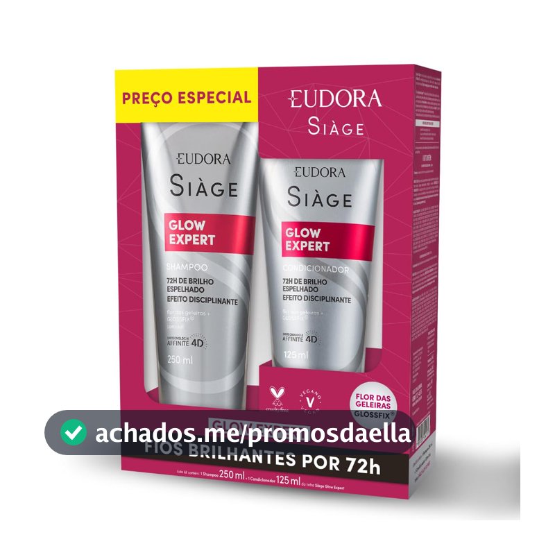 Eudora Siàge Promopack Glow Expert Shampoo 250ml + Condicionador 125ml
