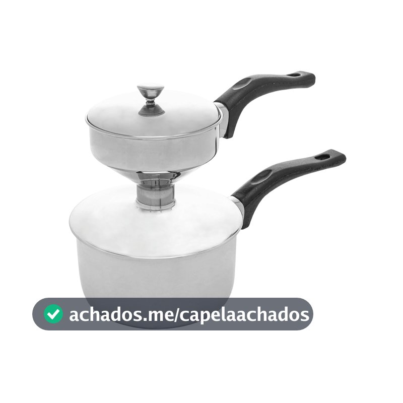 LYOR - Cuscuzeira Individual de Aço Inox 25cm x 12cm x 17,5cm