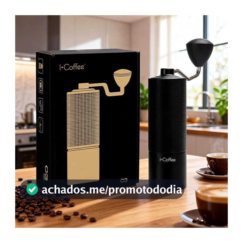iCoffee C3S Moedor de Café Manual, Núcleo de Moagem CNC, 20 g