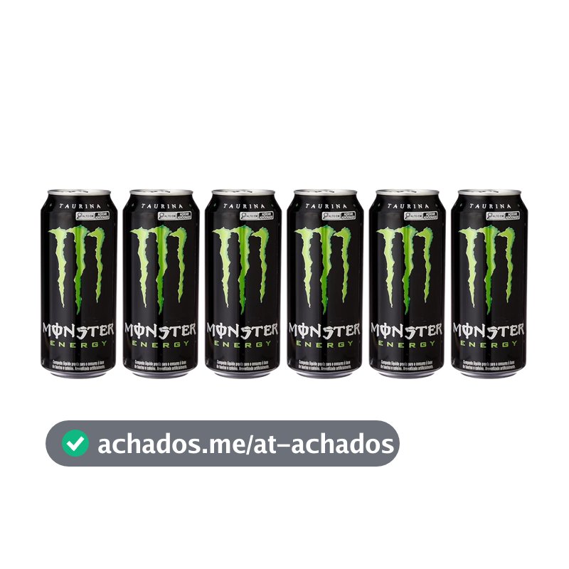 Bebida Energética Monster Energy, 473ml, Pack com 6 Unidades