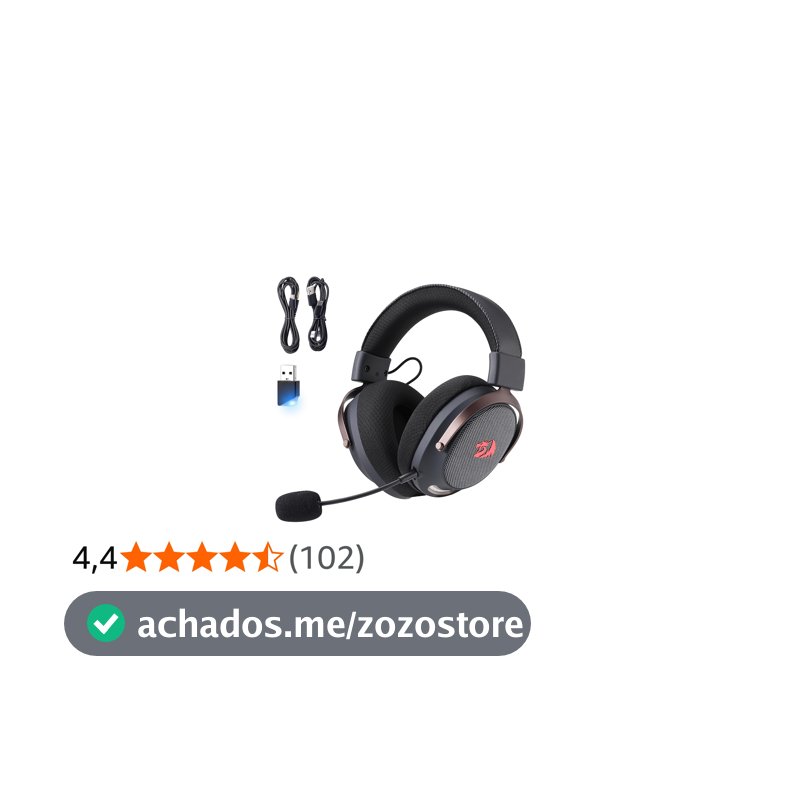 Headset Gamer Redragon Arrow Preto 7.1 Surround Virtual USB Tipo-C Microfone Removível Drivers 53mm H858