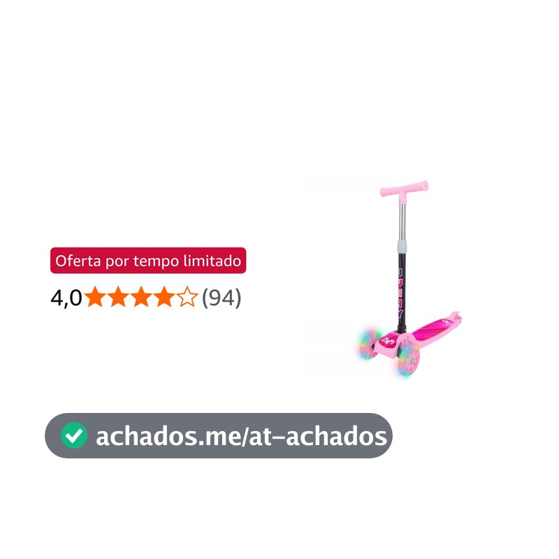 Patinete Infantil Dobrável 3 Rodas Led Luppy Maxi Toys