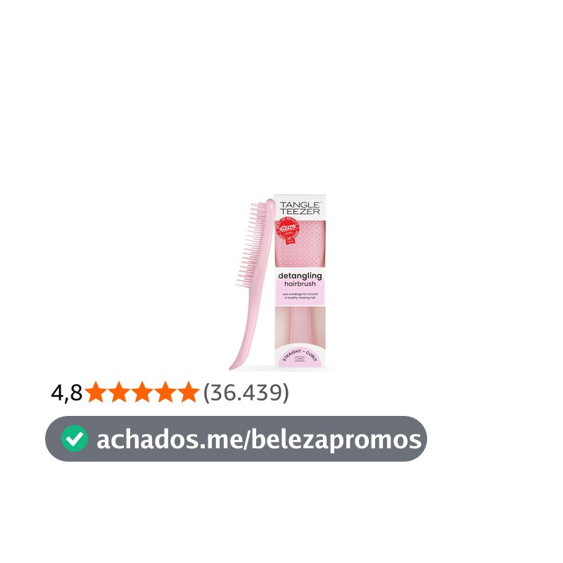 Tangle Teezer - Escova de cabelo desembaraçadora The Wet Detangler Millenial Pink para todos os tipos de cabelo, molhados. Cor: Rosa claro