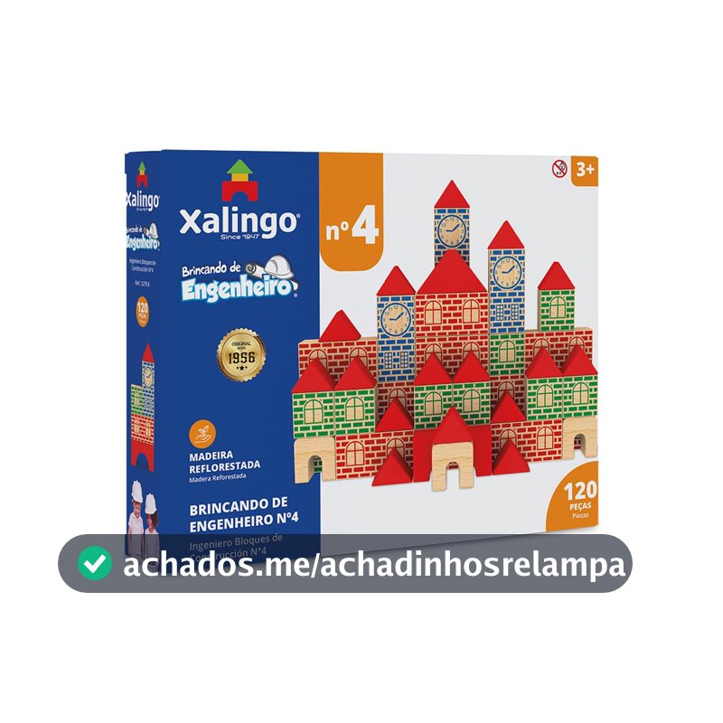 Brincando De Engenheiro 120 Peças Xalingo Multicor
