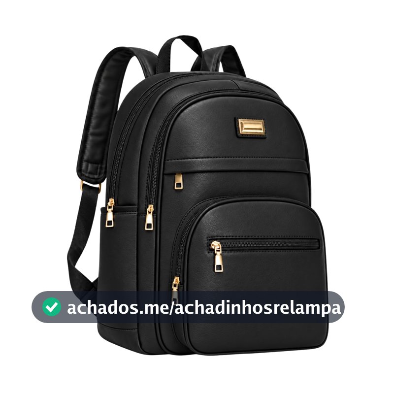 Mochila para Notebook Feminina Couro Sintético Espaçosa Reforçada Elegante