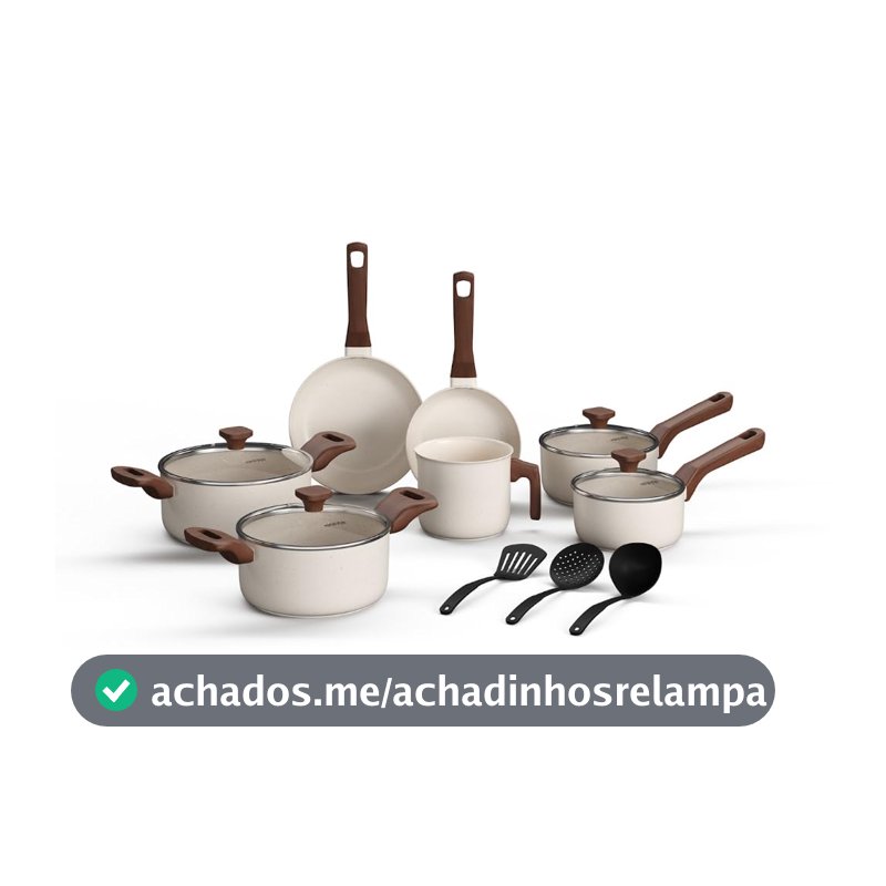 Mimo Style, Conjunto de Panelas 10 Peças Pratic Cook Marmol