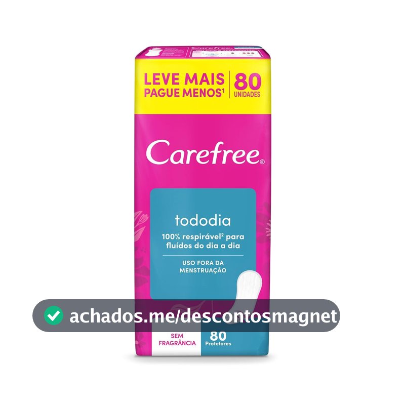 Protetor Diário Carefree Todo Dia, 80 Unidades
