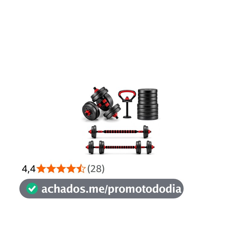 Halteres Ajustáveis Kit 6 em 1 até 10 kg com Barra Longa, Anilhas, Kettlebell e Apoio para Flexão — Halter para Treino de Força, Musculação, Academia em Casa, Pesos para Exercícios em Casa e Funcional