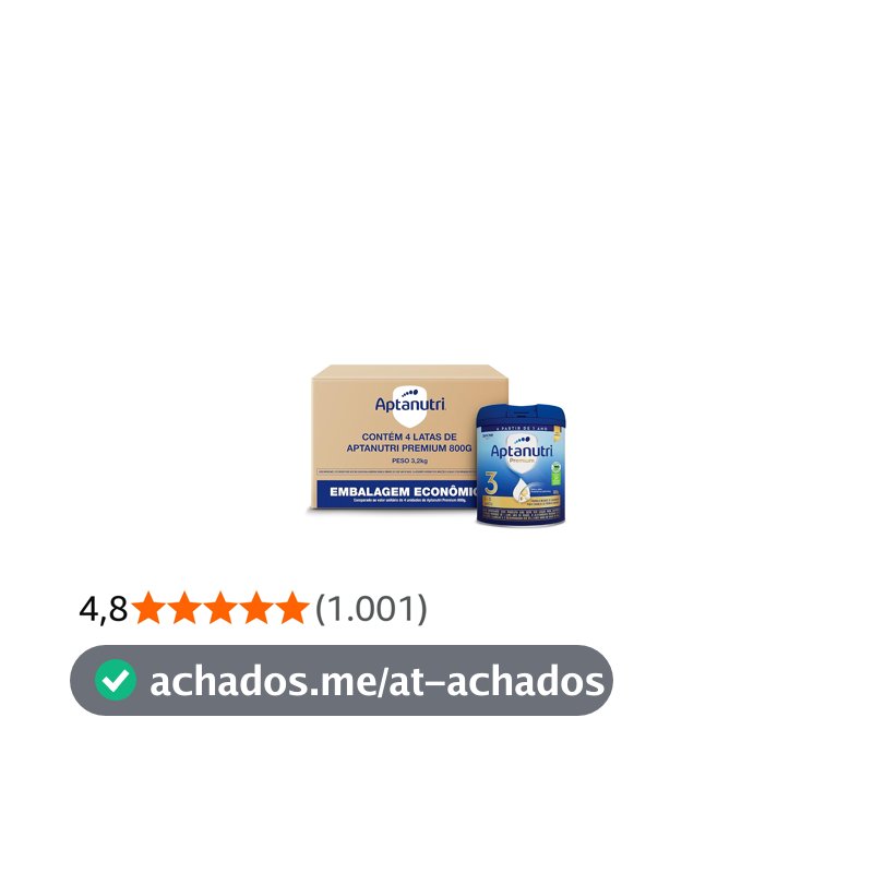 Kit Aptanutri Premium 3 Fórmula Infantil em Pó para Crianças a partir de 1 Ano, Contém Leite – 800 g (Kit com 4 Unidades)
