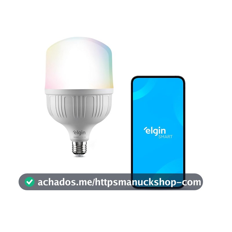 Lâmpada Inteligente Alta Potência 20W Elgin Color RGB Wifi Compatível com Alexa e Google Home