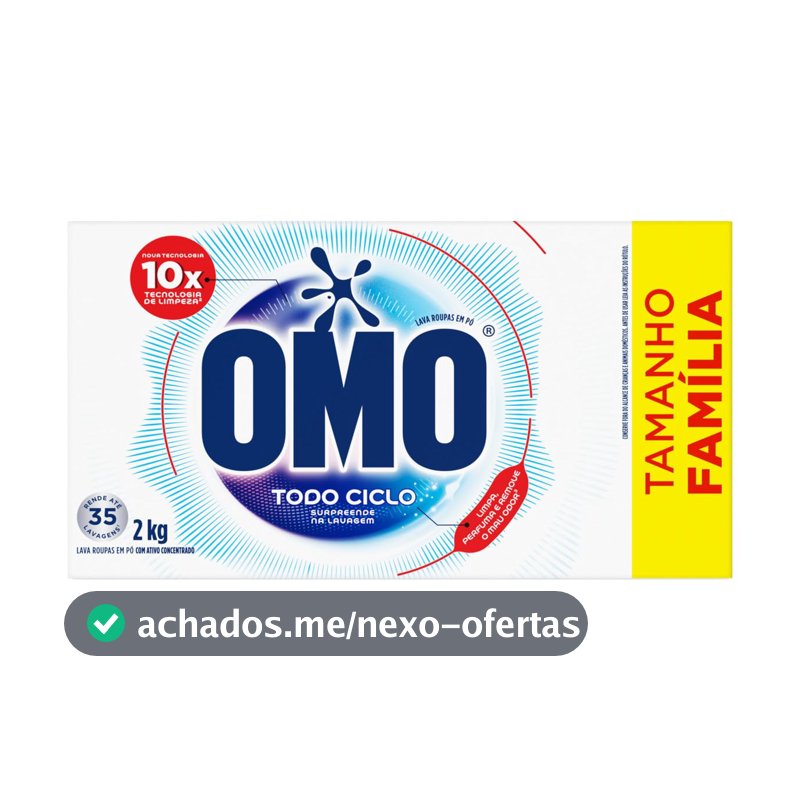 Lava-Roupas em Pó Omo Todo Ciclo Caixa 2kg