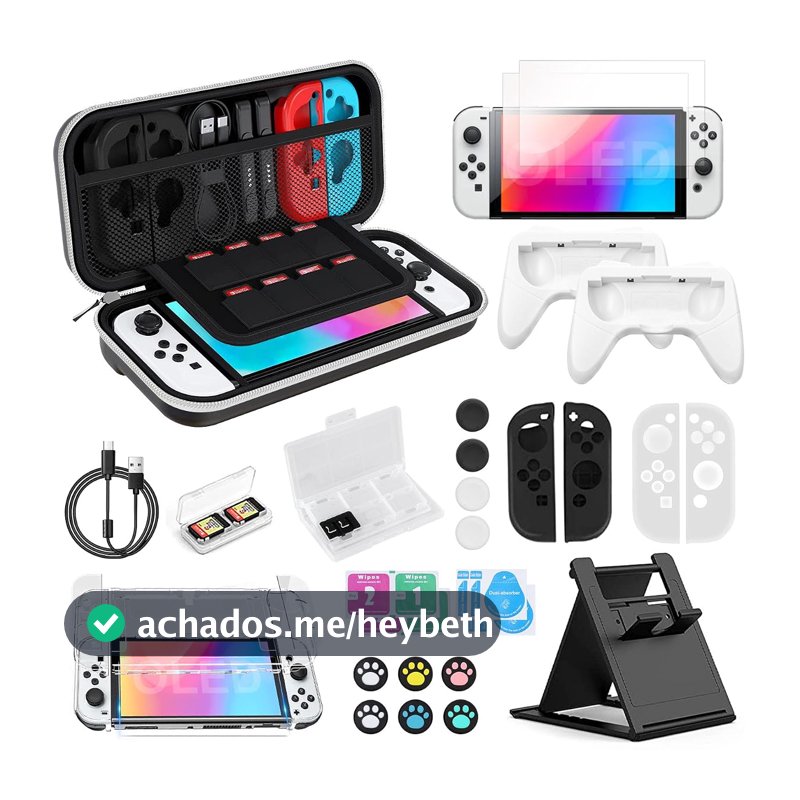 32 in1 Case Estojo Para Nintendo Switch Oled Acessórios Capa Protetora Para Com Compartimentos Bolsa Perfeita Para Viagens Estojo Bag de Proteção e Acessórios Para