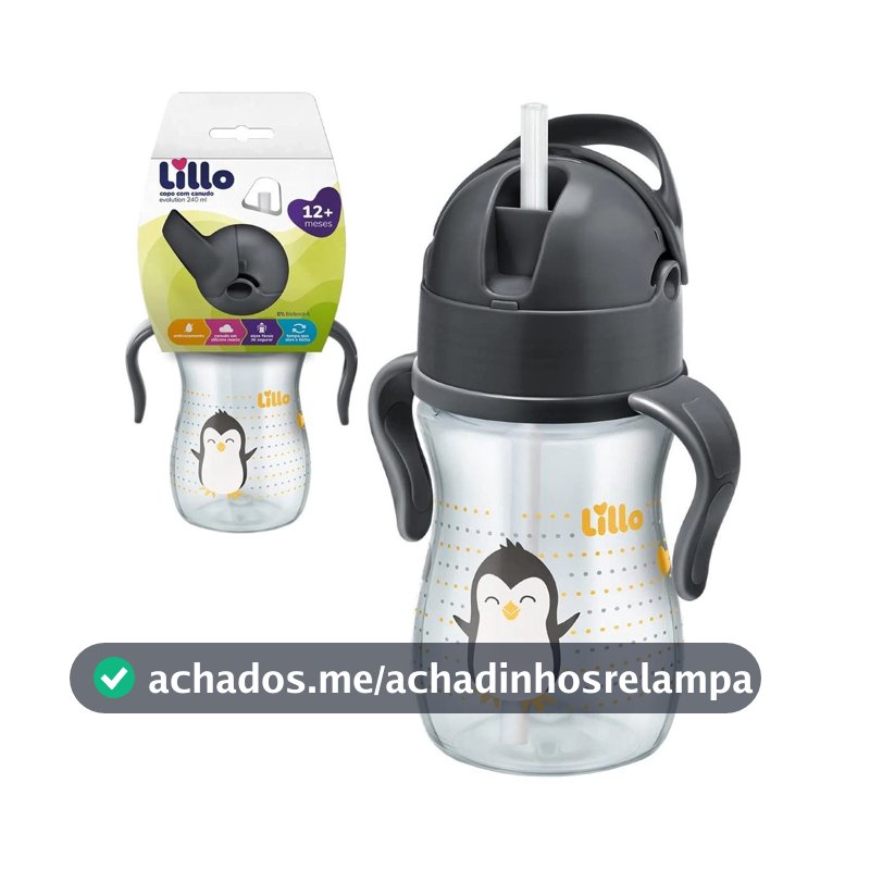 Lillo Copo Evolution Com Canudo 240Ml - Neutro