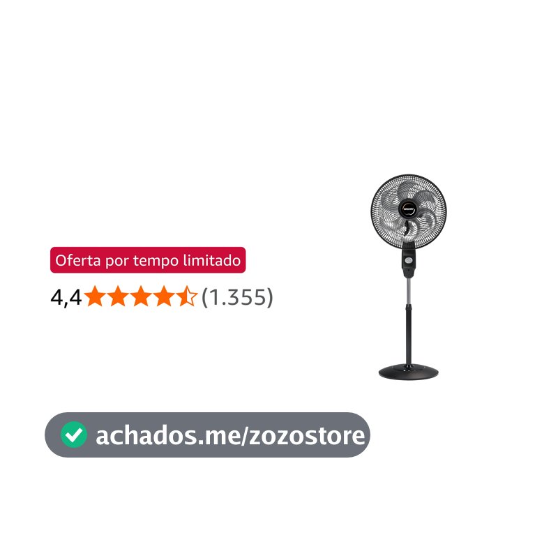 Ventilador de Coluna Mallory Éolo 126W, Silencioso, Hélice de 6 pás, Grade Especial em Sistema TS, Máxima Vazão e Mínimo Ruído – PR-GF- 127V