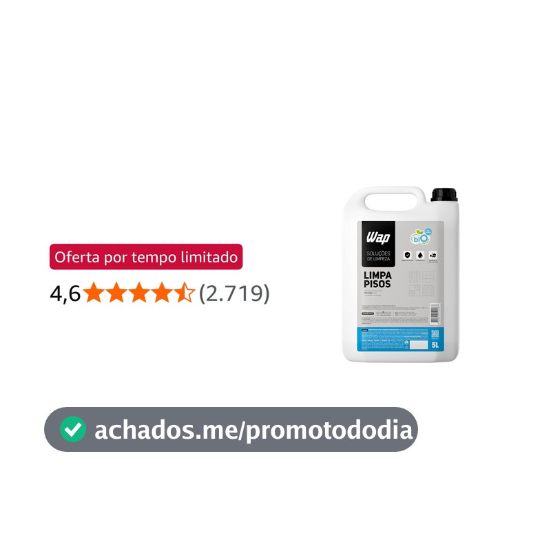 Limpador de Porcelanatos Pisos e Superfícies WAP LIMPA PISOS 5 LITROS, Branco e azul