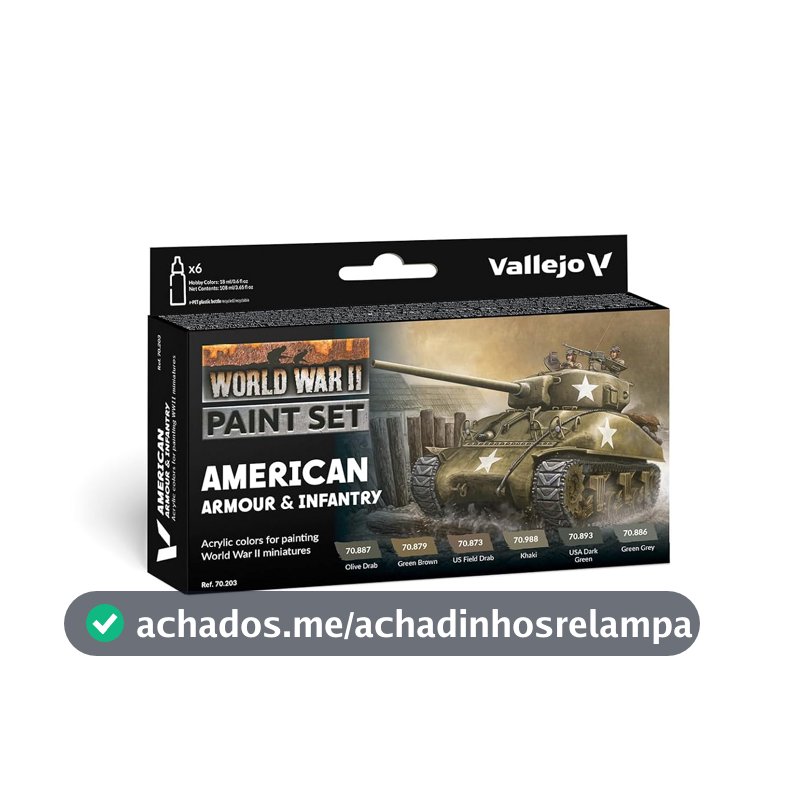 Cor do modelo WWII American Armour & Infantaria