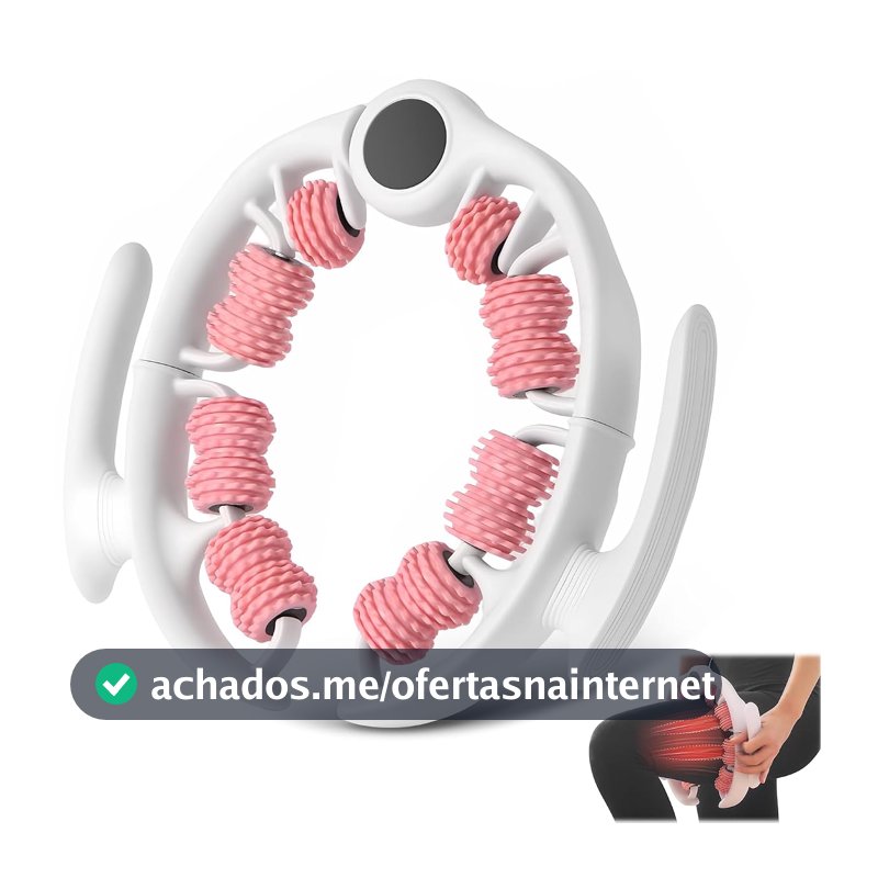Ferramenta Massagem Celulite Massageador Drenagem Linfática Coxa Perna Nádega Rolo Muscular Ferramenta Massagem Fascial Rolo Anticelulite com Alças Destacávei Ferramenta Massagem Fáscia Pele Contornada Massageador Profundo Tecido Fasciai