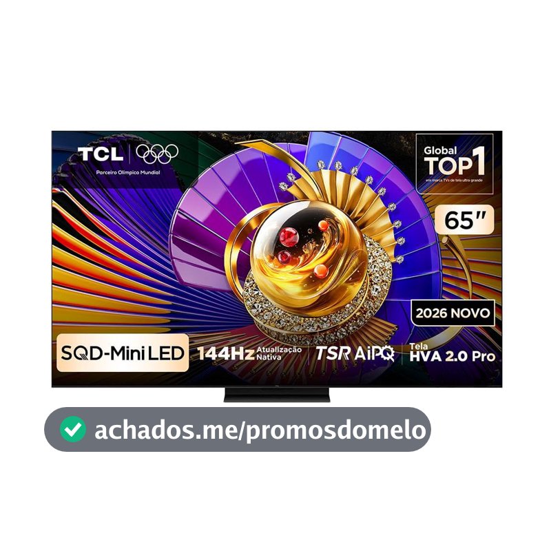 Smart TV TCL 65 Polegadas SQD-Mini LED 4K C7L WiFi Bluetooth Google TV HDR10+ Ultra Slim 65C7L