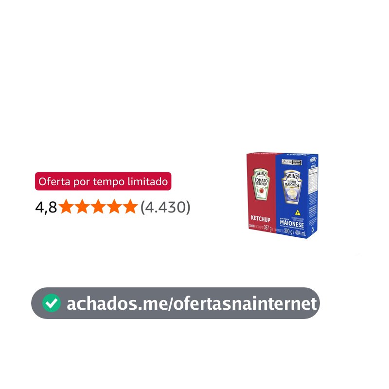 Heinz Pack Ketchup 397G + Maionese 390G