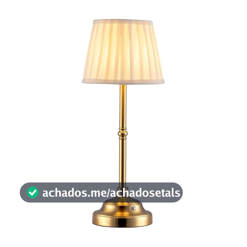 EKROTOK Luminaria de Mesa 3600mAh, Abajur de Tecido USB Recarregável Regulável Lâmpada de Mesa Luz Noturna para Sala de Jantar, Quarto, Bar, Varanda