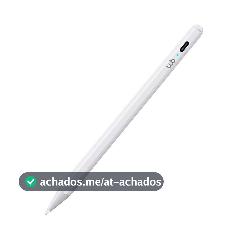 Caneta Pencil WB Para iPad com Palm Rejection e Ponta de Alta Precisão de 1.0mm - Branca (não compatível com iPads lançados antes de 2018)