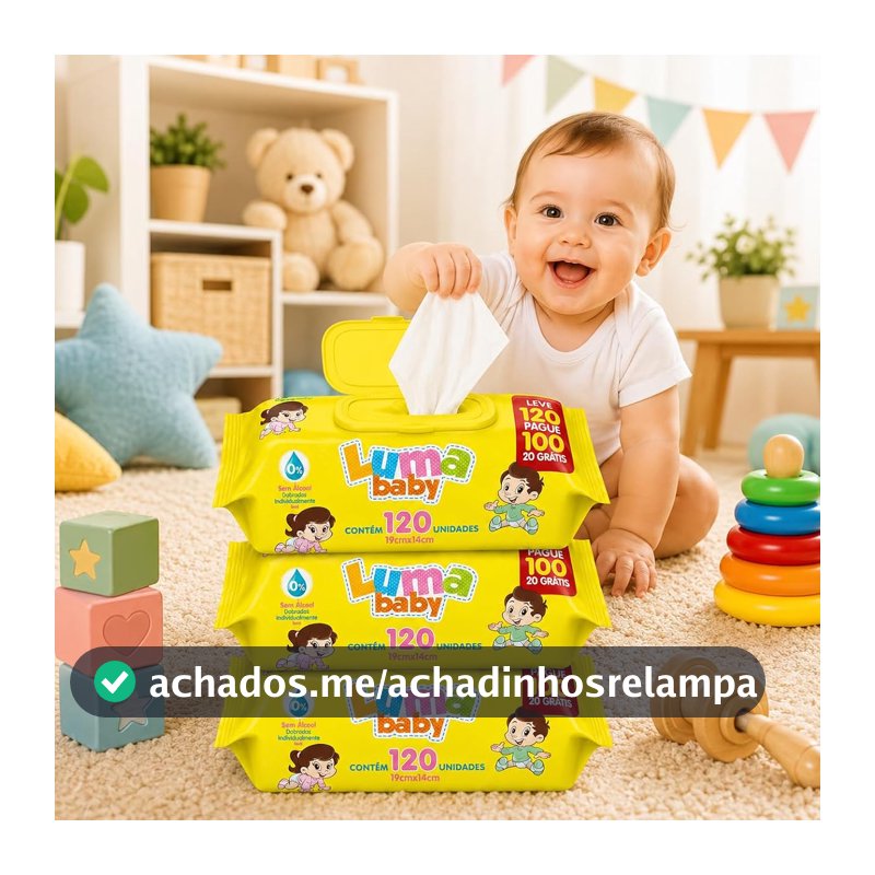 Oferta por tempo limitado: Kit 3 Lenços Umedecido Bebê Recém Nascido 360 Toalhas