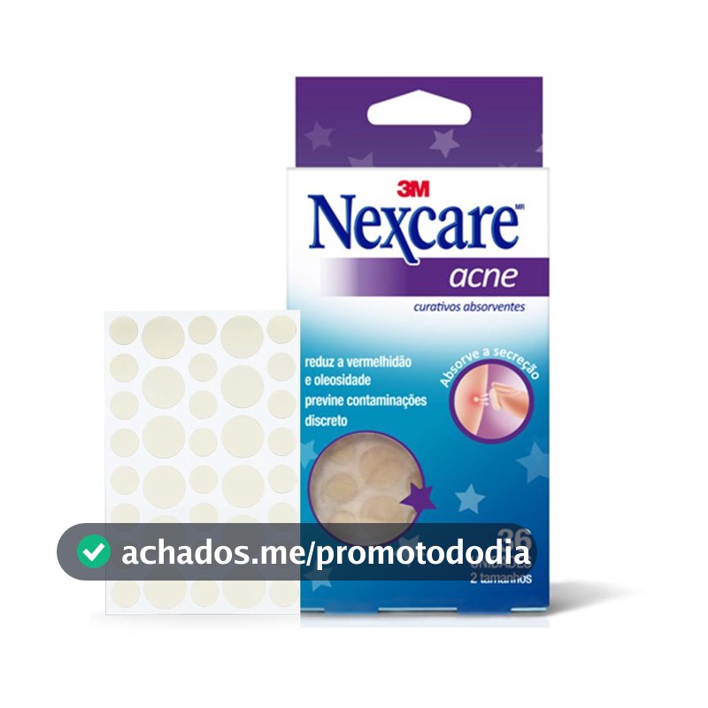 NEXCARE 3M Adesivo Hidrocoloide Transparente para Acne e Espinha 36 Un.