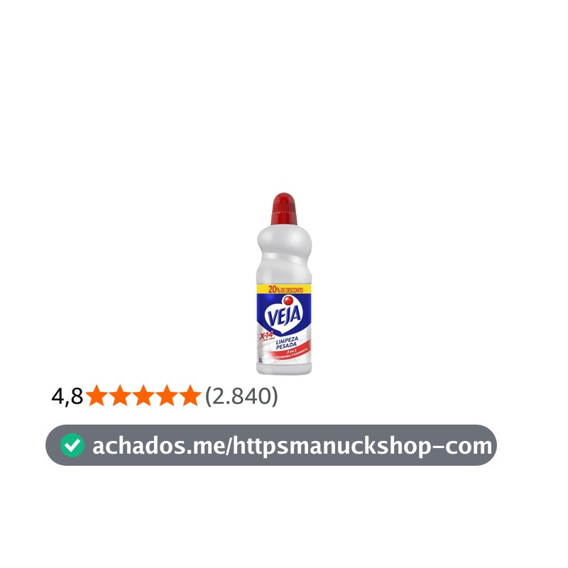 Veja Limpador para Limpeza Pesada Cloro Ativo 2 em 1 - 1L