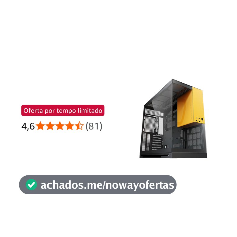 Gabinete Geometric Future Model 5 Preto e Amarelo