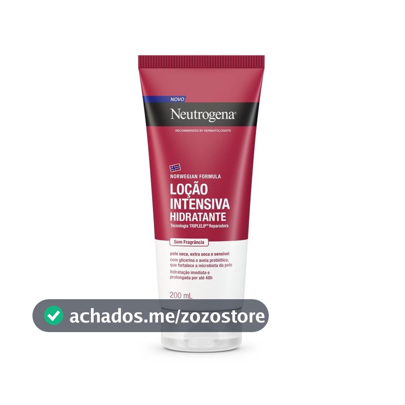 Hidratante Corporal Neutrogena Norwegian Intensivo, Sem Perfume, 200ml