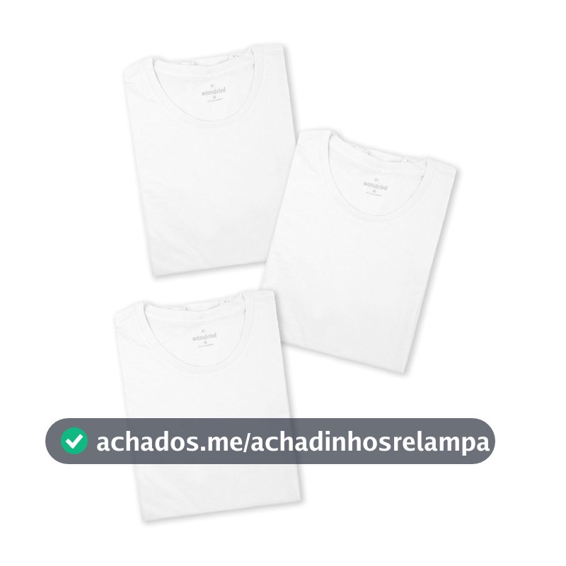 Kit 3 Camisetas Básicas Masculinas Sandrini Preto ou Sortido Algodão Premium Conforto Casual Dia a Dia