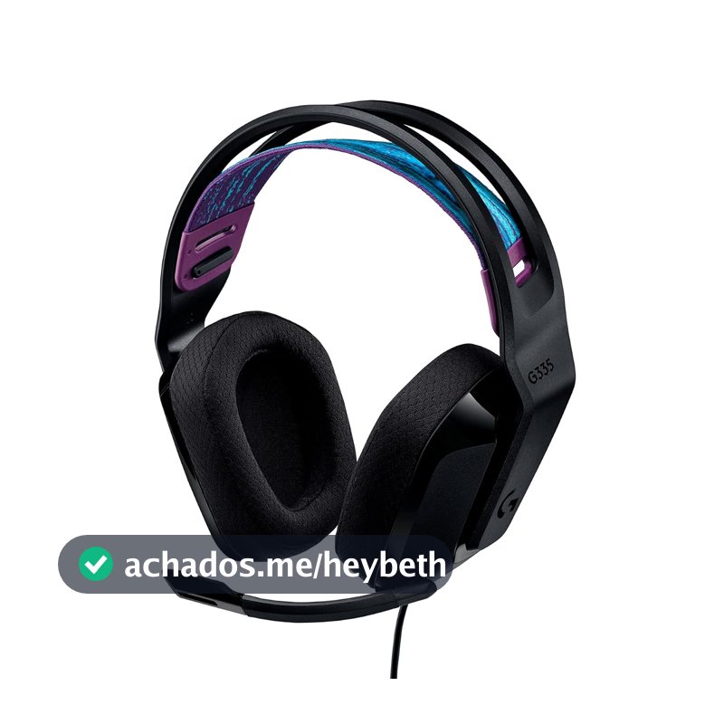 Headset Gamer Logitech G335 com Almofadas com Espuma de Memória, Design Leve e Conexão 3,5mm para PC, PlayStation, Xbox, Nintendo Switch e Mobile - Preto
