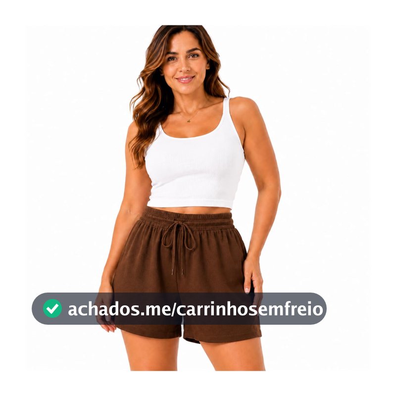 Bermuda Duna Feminina Short Soltinho Verão Casual