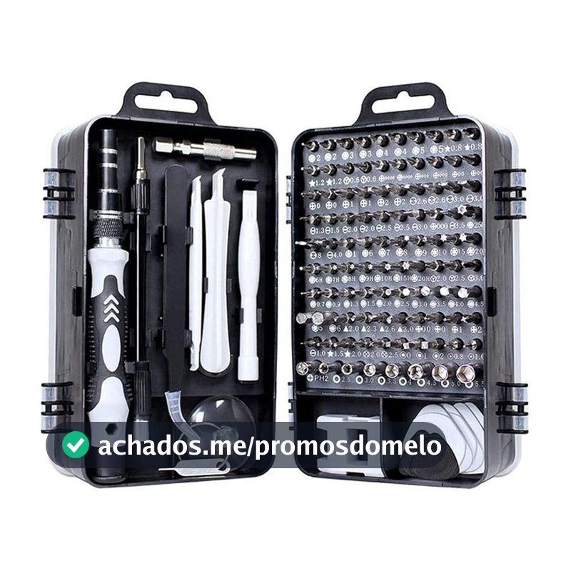 Conjunto de chaves de fenda de precisão 115 em 1 kit de ferramentas de reparo com kit de driver magnético, conjunto de chaves de fenda de precisão eletrônica com bolsa portátil para computador de reparo, telefone celular, PC, iPhone, tablets
