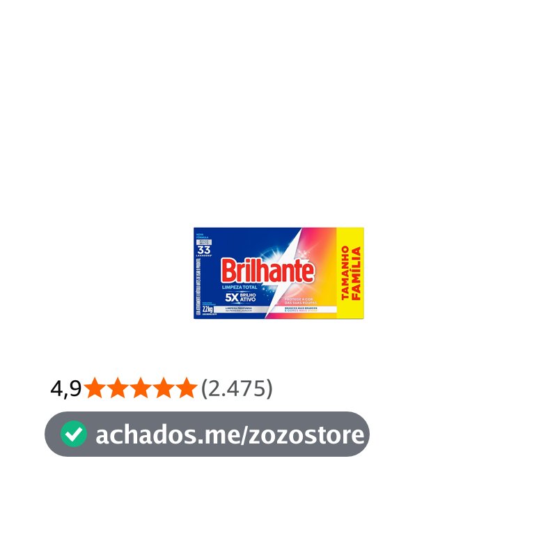 Brilhante Limpeza Total - Sabão Em Pó 2 2Kg