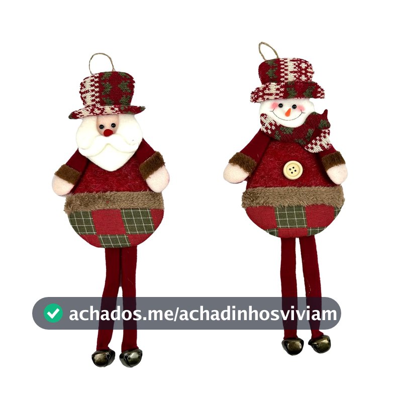 Rio Master Pendente Papai Noel ou Boneco de Neve Pernas Longas Guizos