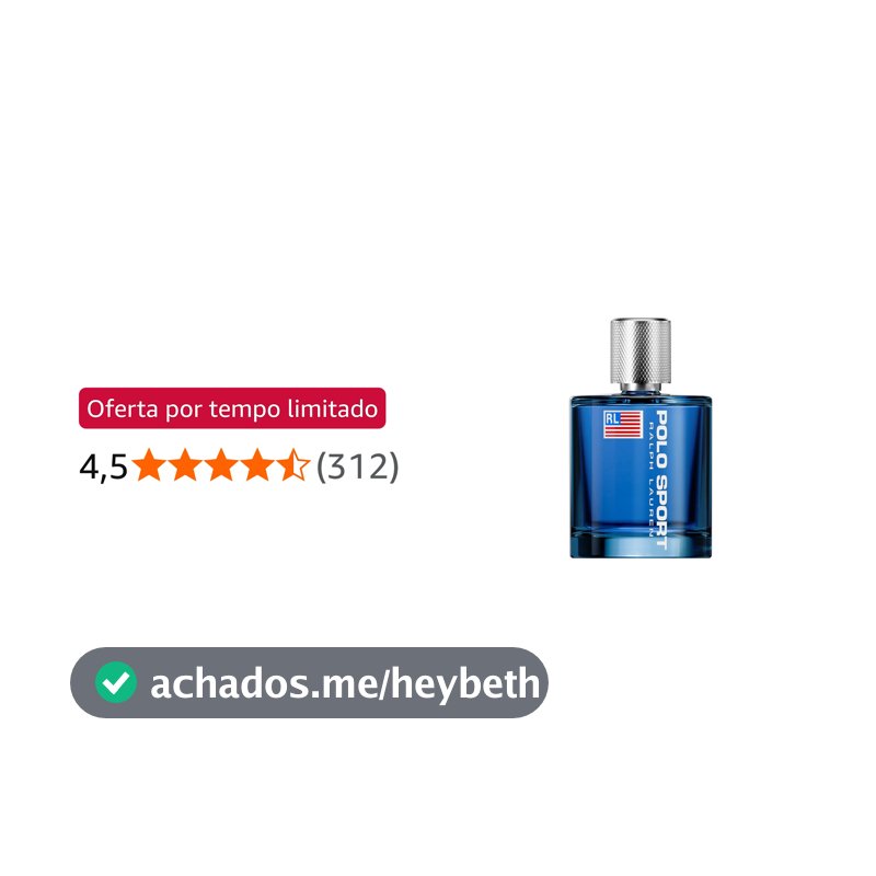 Ralph Lauren Polo Sport Perfume Masculino, Fragrância Aromática Cítrica para Homens com Estilo de Vida Ativo, Eau de Toilette Refrescante e Energizante 100ml