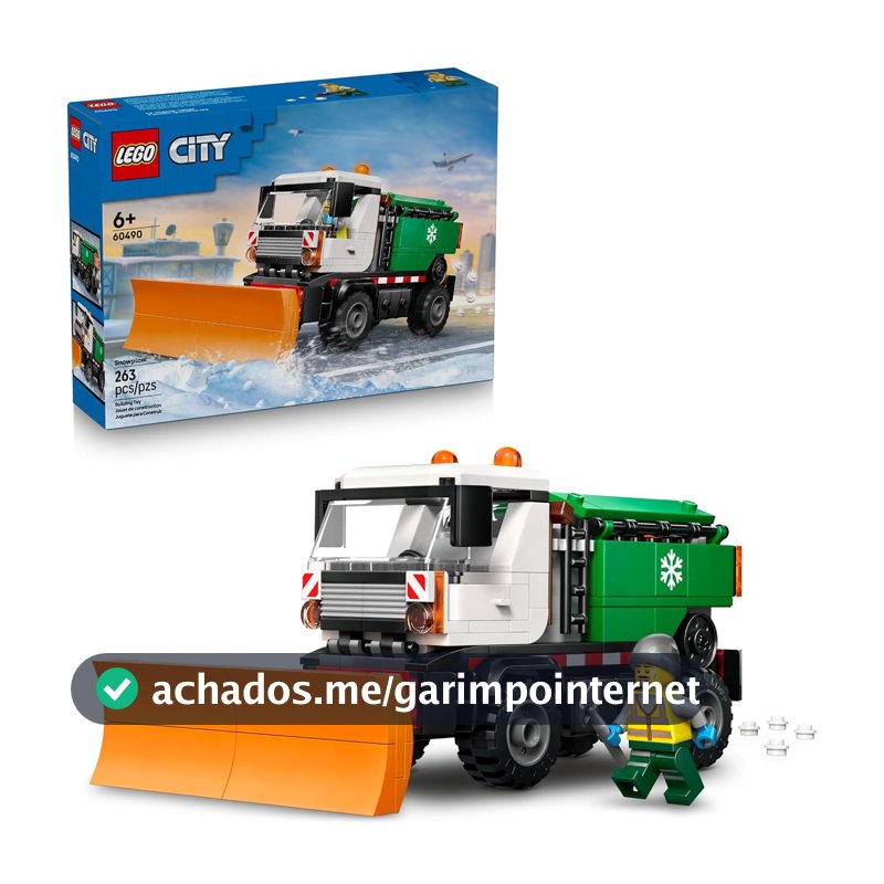 LEGO City Limpa-neve, Caminhão de Brinquedo com Minifigura 60490