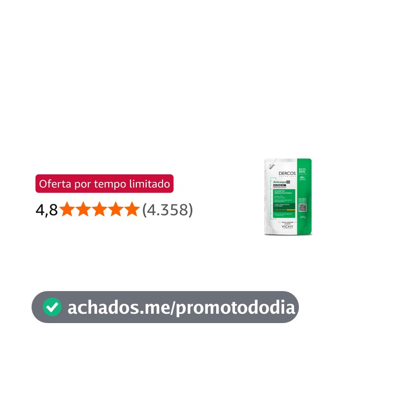 Vichy, Dercos Shampoo Anticaspa Intensivo para Cabelos Secos