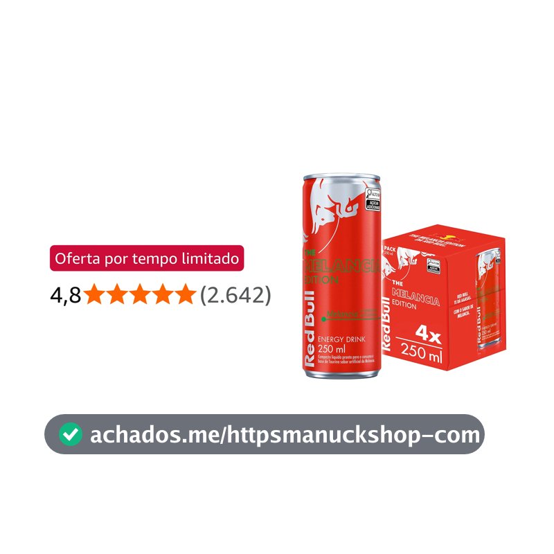 Red Bull Energético, Melancia, 250ml, 4 latas