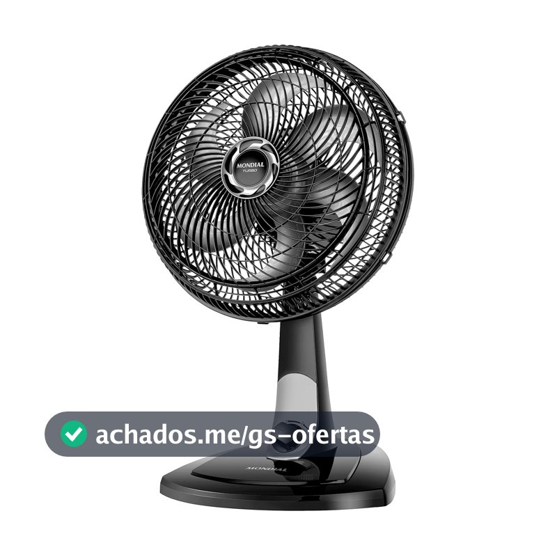 MONDIAL Ventilador de Mesa 30cm Turbo, Preto/Prata, 60W, 110V - VT-30-NB