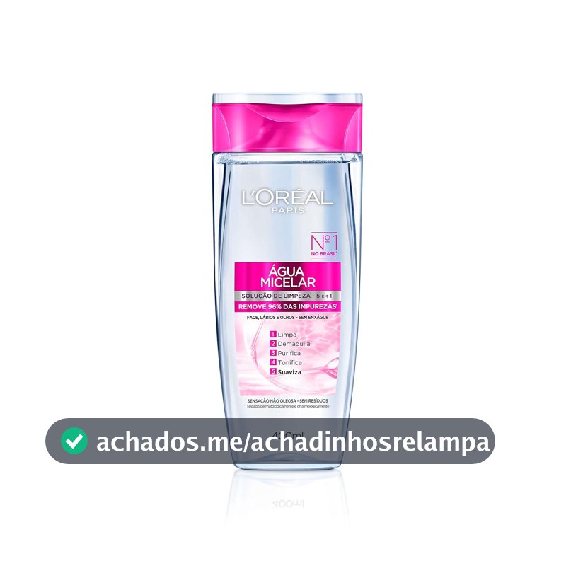 L'Oréal Paris Dermo Expertise, Água Micelar Purificante 5 em 1, 400ml
