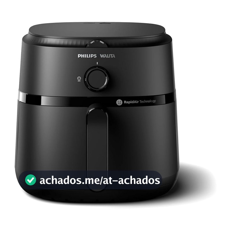 Philips Walita Fritadeira Airfryer Série 1000 XL 6,2L, Preta, 110V
