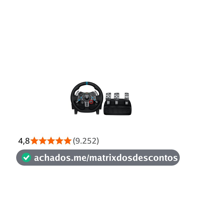 Volante e Pedais Logitech G29 Driving Force com Force Feedback para PS5, PS4, PS3 e PC