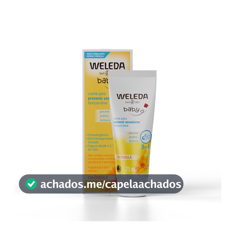Creme para Assaduras de Calêndula Weleda Baby, 75ml