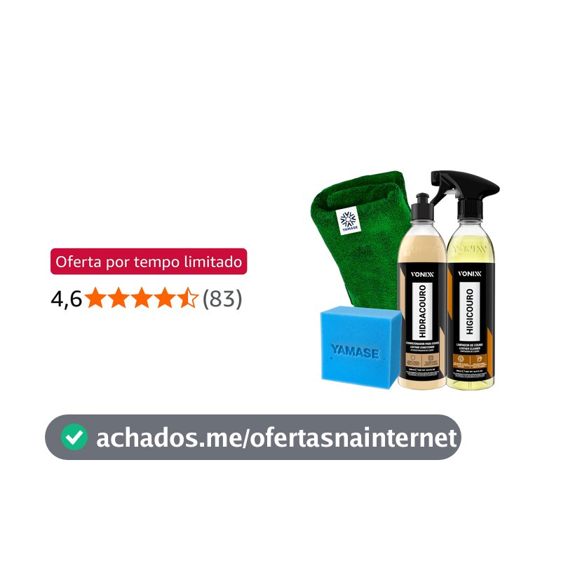 Kit Limpa Hidrata Revitaliza Couro Higicouro Hidracouro 500ml Vonixx