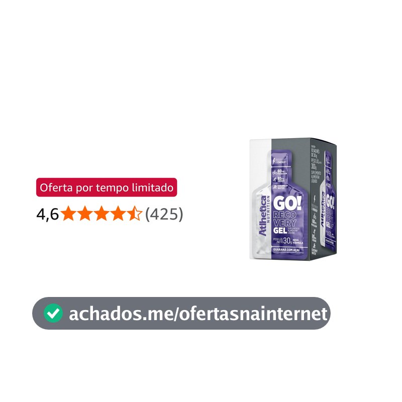 Go Energy Gel (10 Sachês) - Sabor Guaraná e Açai, Atlhetica Nutrition, Roxo