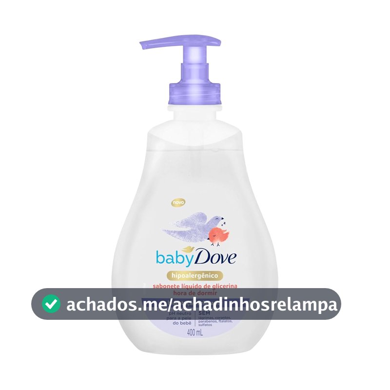 Baby Dove Sabonete Líquido De Glicerina Hidratação Relaxante Hora De Dormir Frasco 400 Ml