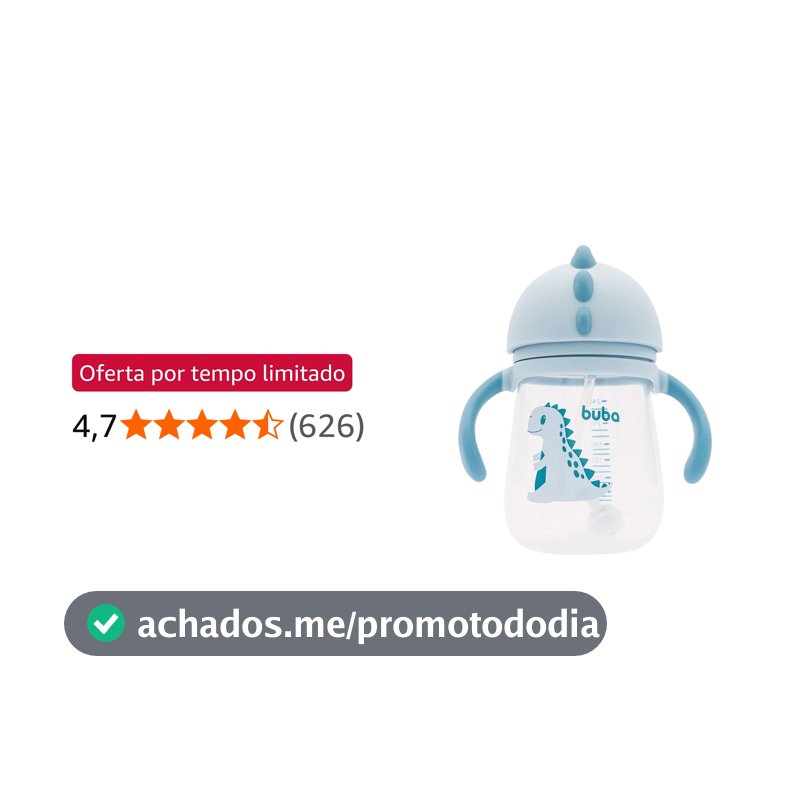 Buba Copo Dino Com Alca Azul Buba Azul Único